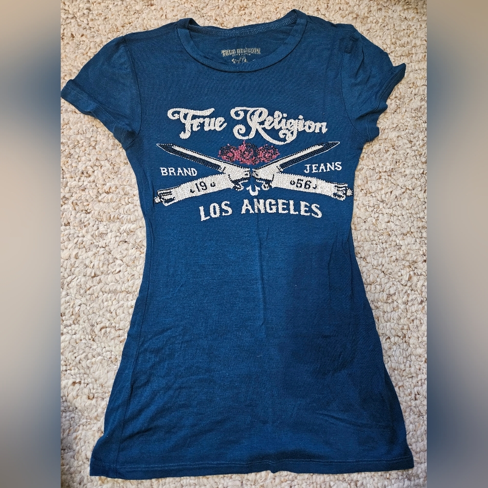 Teal True Religion Baby T-shirt